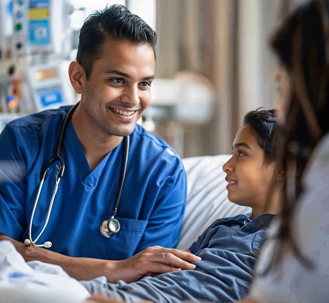 Medical team collaborating at SP Fort Hospital