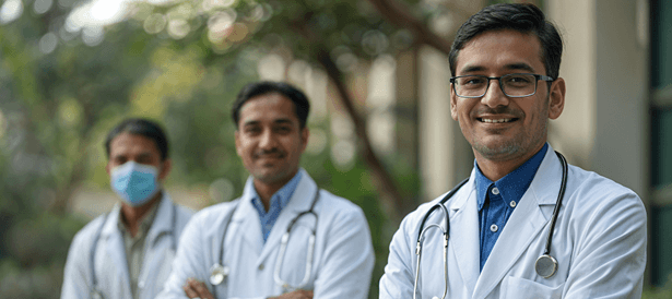 SP Fort Hospital medical team in a hospital corridor